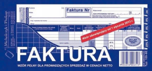 Faktura wzór pełny netto 1/3 A4 105-8E