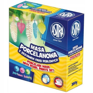 Masa porcelanowa + 3 kolory farb perłowych