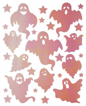 Naplamki naklejki na ubrania świecące Ghosts