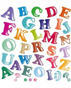 Naprasowanki naklejki na ubrania Letters 15x20 cm
