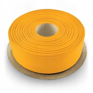 25mm WR1549 Wstążka rypsowa żółta 22mb