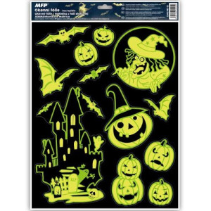 Naklejka luminescencyjna halloween 30x42cm