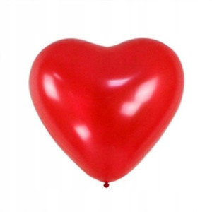 Balony serca 5 szt. czerwone