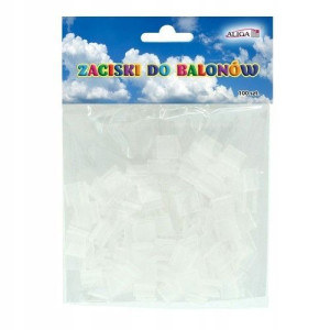 Akcesoria do balonów- Zaciski 100 szt. 1,1x1,3 cm