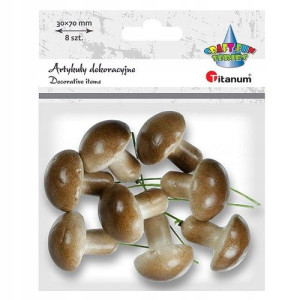 Dekoracja grzyby 8szt. 7x3cm
