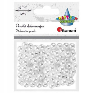 Perełki koraliki białe 5mm 40g X107