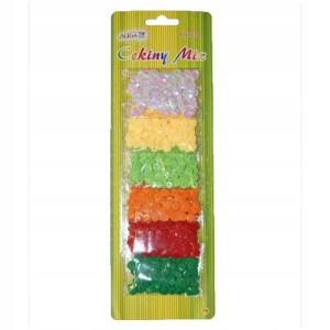 Cekiny pastel blister 6 kolorów 5g