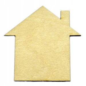 Dom domek sklejka decoupage drewno Eko 20cm