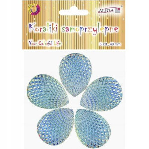 Dekoracja kryształki samoprzylepne łezki opal 3