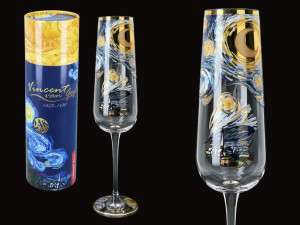 Kieliszek do szampana - V. Van Gogh. Gwiaździsta noc (CARMANI) CARMANI
