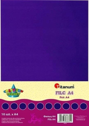 Filc dekoracyjny A4 2 mm 200g FIOLET 10 szt.