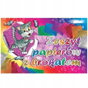 Wycinanka papier kolorowy brokatowy 150g B4
