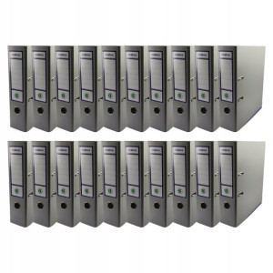 Segregator dźwigniowy A4 EKOBOX 80mm SZARY 20szt.