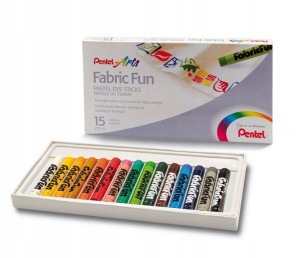Kredki pastele PENTEL do tkanin 15 kolorów