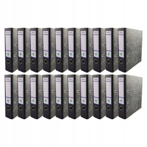 Segregator A4 75mm marmurek czarny EKOBOX 20szt.