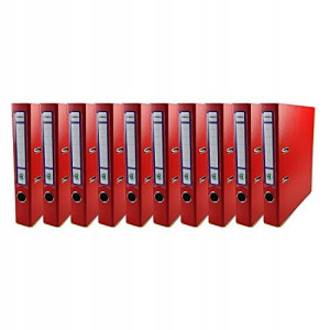 Segregator dźwigniowy EKOBOX 50mm CZERWONY 10szt.
