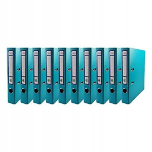 Segregator dźwigniowy EKOBOX 50mm TURKUSOWY 10szt.