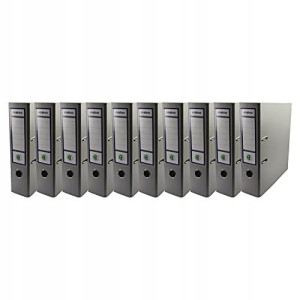 Segregator dźwigniowy A4 EKOBOX 80mm SZARY 10szt.
