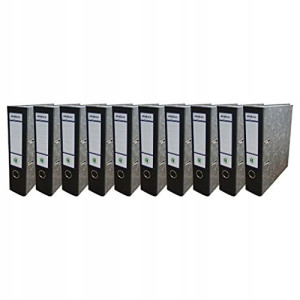 Segregator A4 75mm marmurek czarny EKOBOX 10szt.
