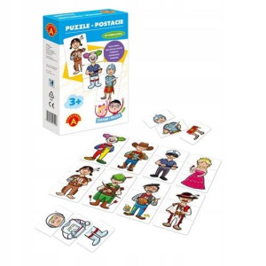 Puzzle postacie- zabawa i nauka Alexander
