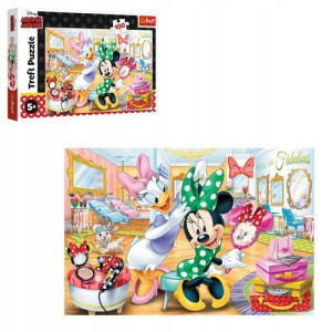 Puzzle-100- Minnie w salonie kosmetycznym trefl