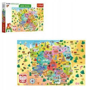 Puzzle-"54 Edukacyjne- Mapa Polski" tref