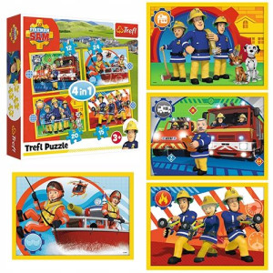 Puzzle "4 w 1 - Pomocny Strażak Sam"