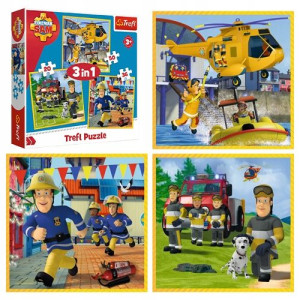Puzzle 3 w 1 - Strażak Sam w akcji Trefl