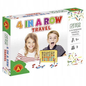 Gra logiczna 4 w RZĘDZIE Travel drewno Eco Fun