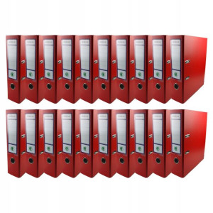 Segregator A4 PP EKOBOX 80mm CZERWONY 20szt.