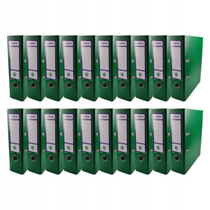 Segregator dźwigniowy A4 EKOBOX 80mm ZIELONY 20szt