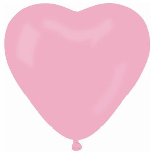 Balony CR serca różowy pastel 50szt