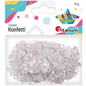 Konfetti dekoracyjne serduszka białe 14g