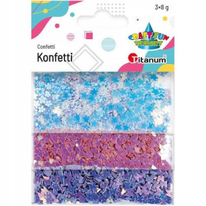 Konfetti dekoracyjne mix wzorów 3x8g