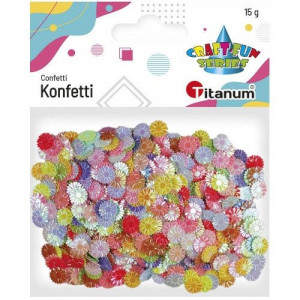 Konfetti dekoracyjne kwiatki mix kol. 9mm 15g