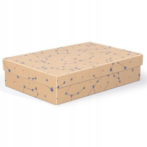 Pudełko na prezent A kraft gwiazdy 24x16x6cm