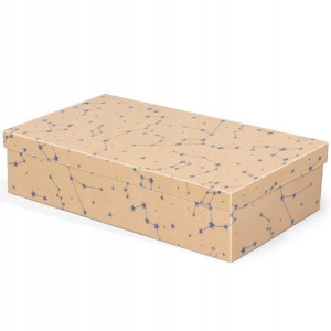 Pudełko ozdobne prezent G kraft gwiazdy 36x22x9cm
