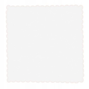 Serwetki ząbkowane tłoczone białe 15x15 200 szt.
