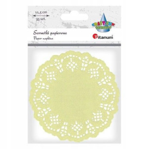 Serwetki ażurowe pistacjowe 11,5cm 35 szt.