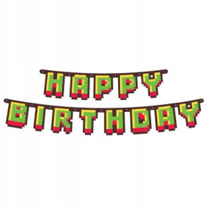Dekoracja girlanda Happy Birthday Game On 160cm