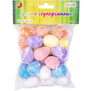 Dekoracja jajka styropianowe ozdobne 3,5cm 25szt.