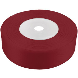 Tasiemka wstążka 25 mm satynowa bordowa 32mb