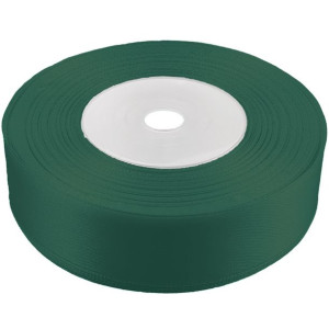 Tasiemka wstążka 25mm satynowa butelkowa zielona