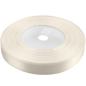 Tasiemka wstążka 12 mm satynowa ecru 32mb