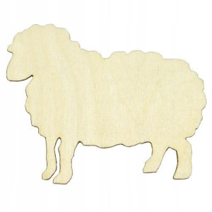 Drewniana Owca 15cm baran Wielkanoc scrapki