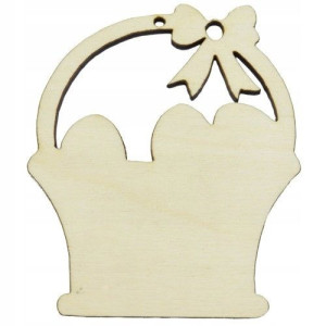 Drewniany Koszyk Wielkanocny Scrapki 20cm 1szt