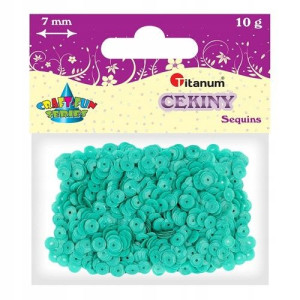 Cekiny 7 mm 10g matowe zielony