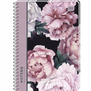 Kołozeszyt B5 120k kratka Botanic kwaity damski