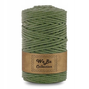 Sznurek bawełniany pleciony makrama 5 mm khaki