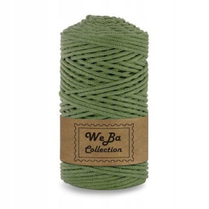 Sznurek bawełniany pleciony makrama 3 mm khaki